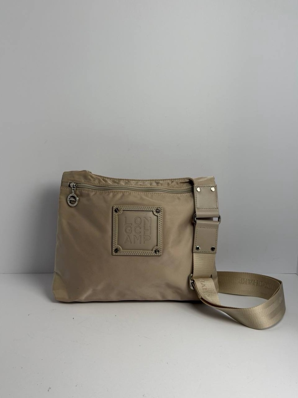Longchamp Beige Nylon Crossbody Bag - Picture 1 of 11